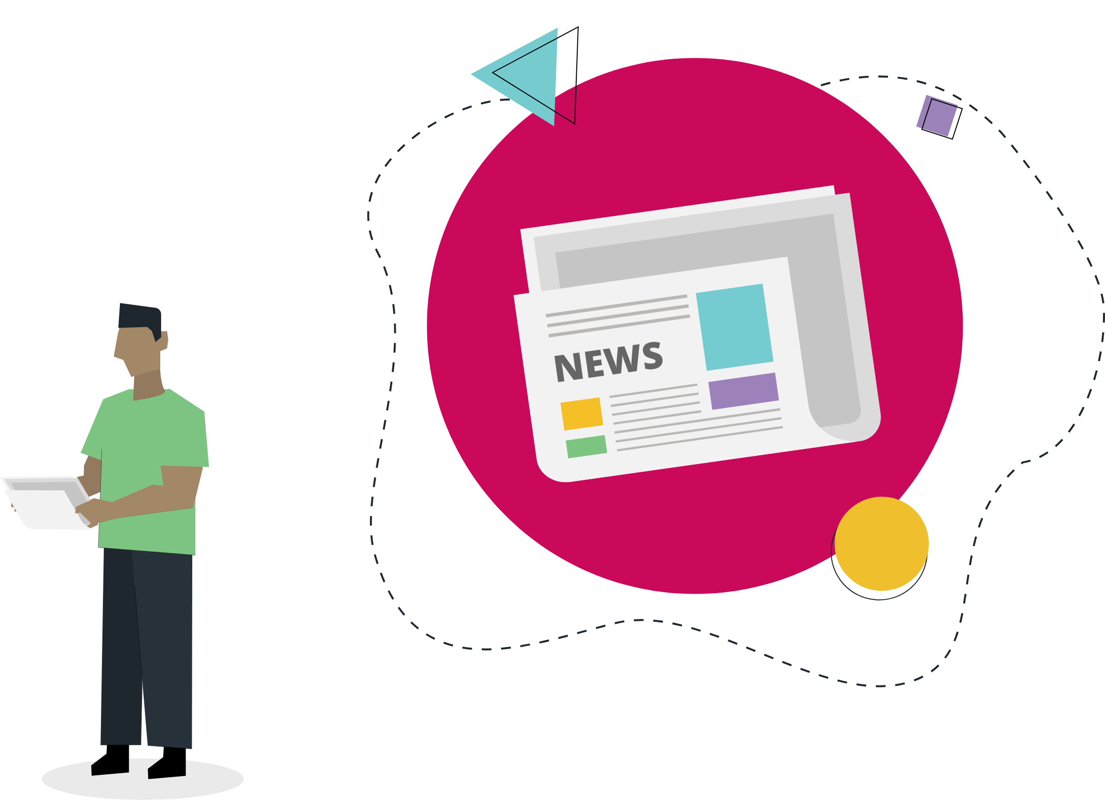 Image of newspaper on header