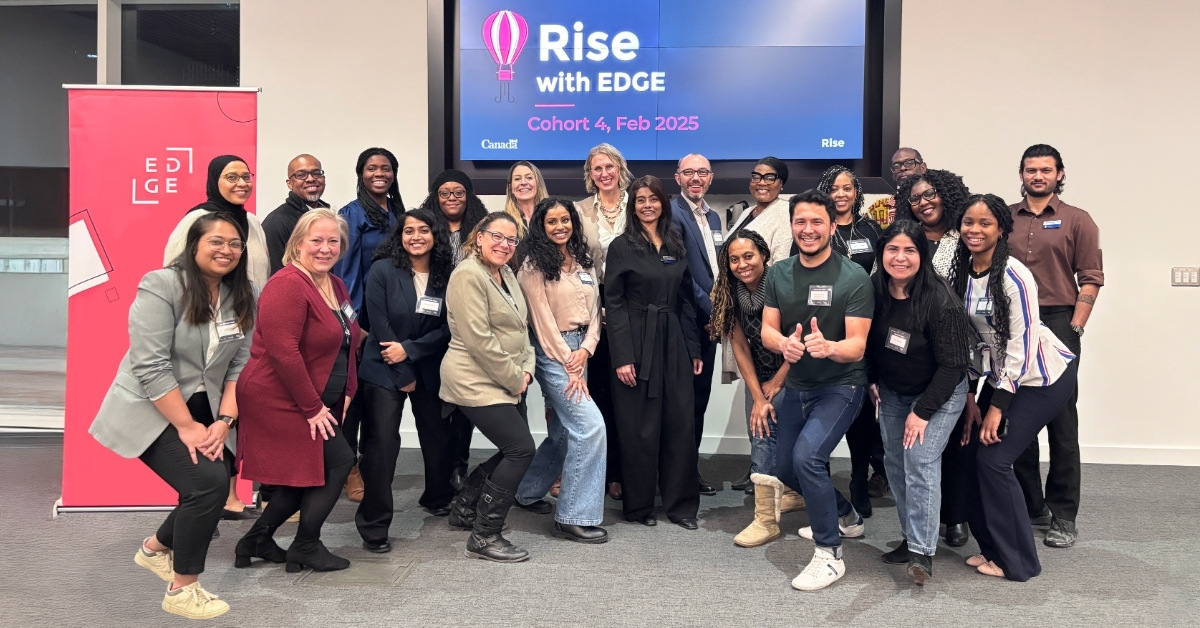Group photo of the cohort members of Rise during their welcome sessio.